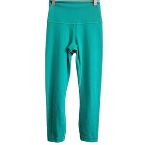 Lululemon Wunder Train HR Tight 23" Kelly Green Contour Fit Size 4 Everlux